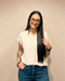 Twisted Texture Knit V Neck Top - LECCE