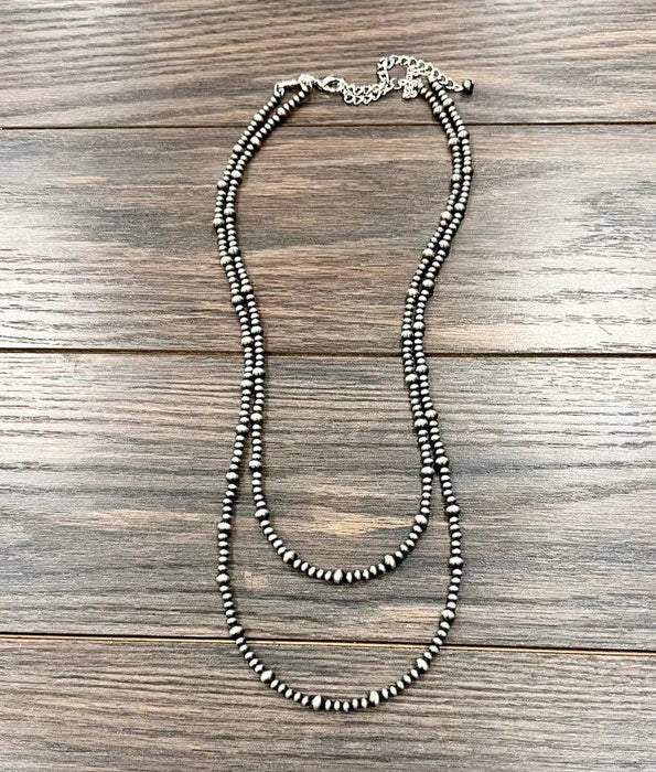 Two Strand Navajo Bead Necklace - LECCE