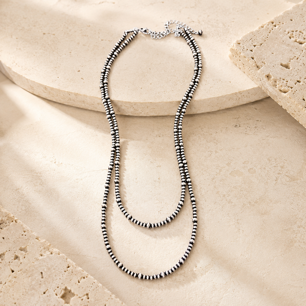 Two Strand Navajo Bead Necklace