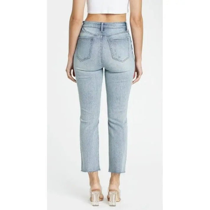 Ultra High Rise Straight Denim Jeans - LECCE