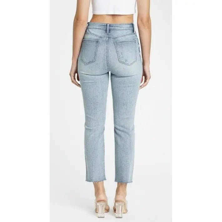 Ultra High Rise Straight Denim Jeans - LECCE