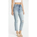 Ultra High Rise Straight Denim Jeans - LECCE