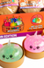 Unicorn Mystery Dumpling Squishies on white background