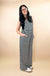 Black Checkered Wide Leg Jumpsuit with Pockets Dear lover