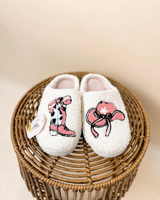 Western Boots and Hat Home Slippers
