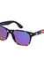 USA Flag Print and Color Mirror Lens Sunglasses - LECCE