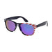 USA Flag Print and Color Mirror Lens Sunglasses - LECCE