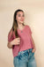 V - neck Drop Shoulder Crop Top - LECCE