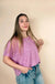 V - neck Drop Shoulder Crop Top - LECCE