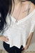 V - neck Drop Shoulder Crop Top - LECCE