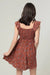 V NECK FLUTTER SLEEVE EMPIRE WAIST DITSY PRINT DR - LECCE
