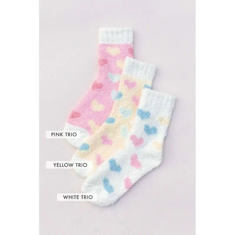 Valentine's Heart Socks Fuzzy Socks - LECCE