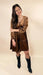 Velvet V Neck Long Sleeve Tiered Mini Dress - LECCE