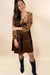 Velvet V Neck Long Sleeve Tiered Mini Dress - LECCE