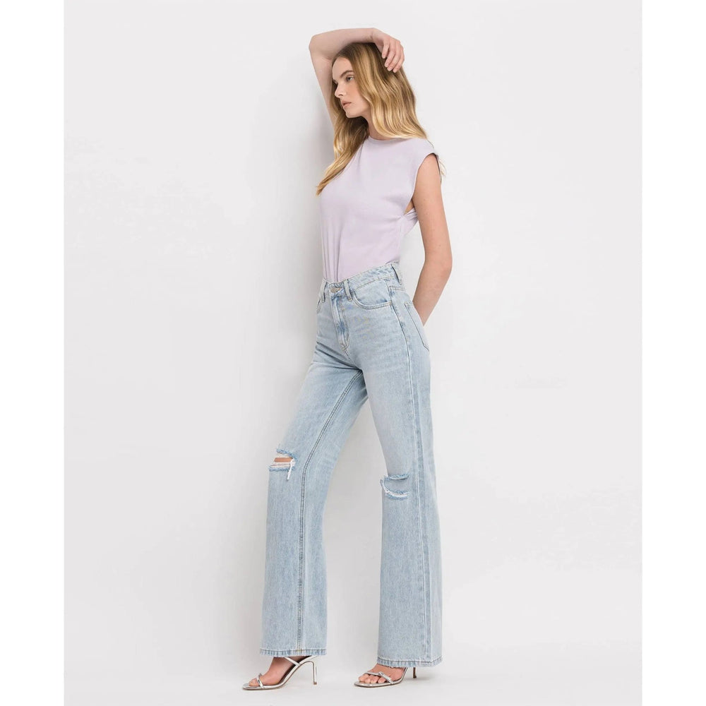 Vervet 90's Vintage Super High Rise Flare Jeans - LECCE