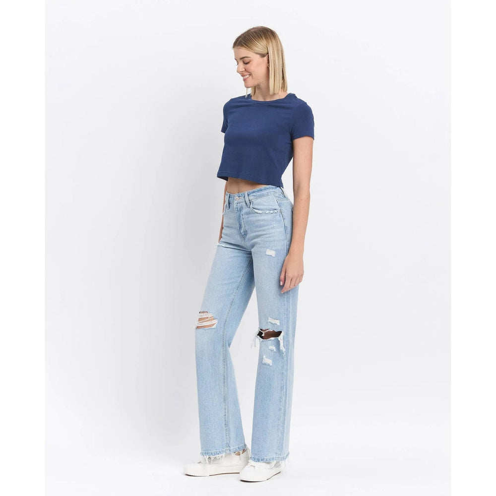 Vervet 90's Vintage Super High Rise Flare Jeans - LECCE