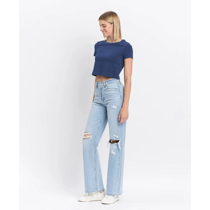 Vervet 90's Vintage Super High Rise Flare Jeans - LECCE