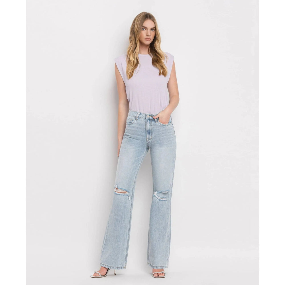 Vervet 90's Vintage Super High Rise Flare Jeans - LECCE