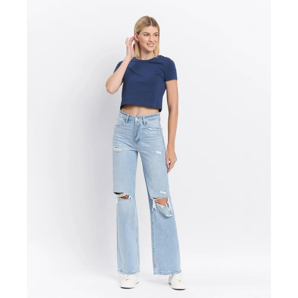 Vervet 90's Vintage Super High Rise Flare Jeans - LECCE