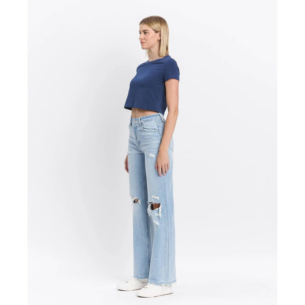 Vervet 90's Vintage Super High Rise Flare Jeans - LECCE