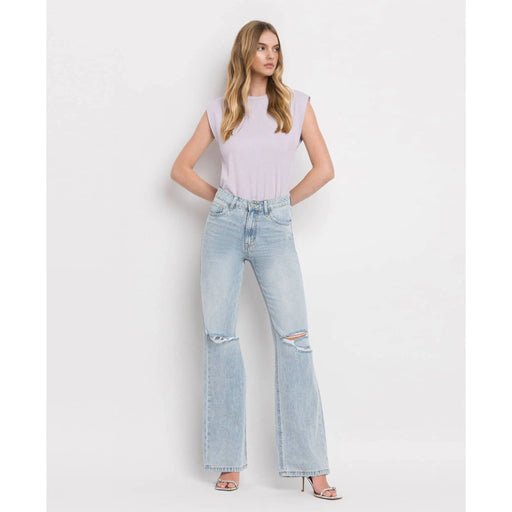 Vervet 90's Vintage Super High Rise Flare Jeans - LECCE
