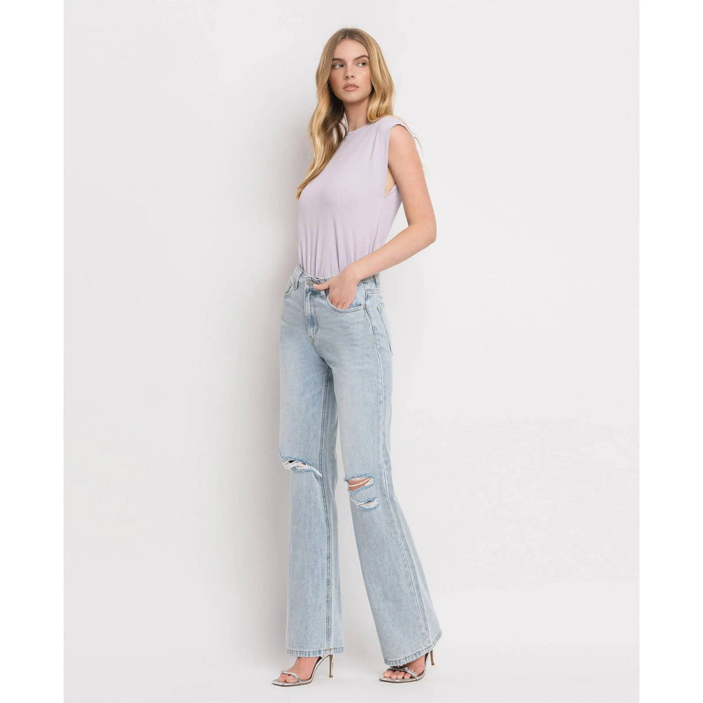 Vervet 90's Vintage Super High Rise Flare Jeans - LECCE