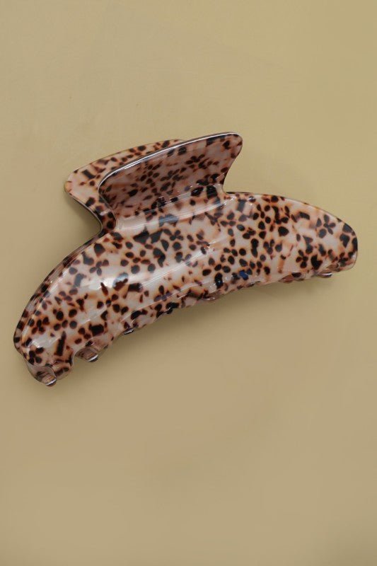 Vintage Porcelain Animal Half Moon Hair Claw Clips