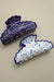 Vintage Porcelain Style Half Moon Hair Claw Clips - LECCE