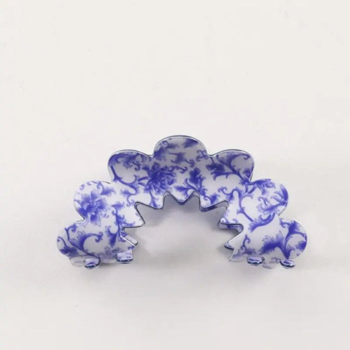 Vintage Porcelain Style Half Moon Hair Claw Clips - LECCE