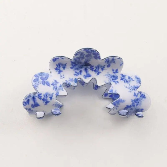 Vintage Porcelain Style Half Moon Hair Claw Clips - LECCE