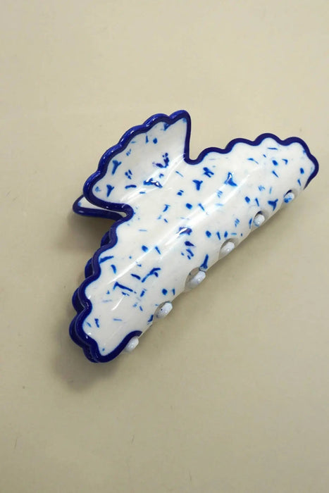 Vintage Porcelain Style Half Moon Hair Claw Clips - LECCE