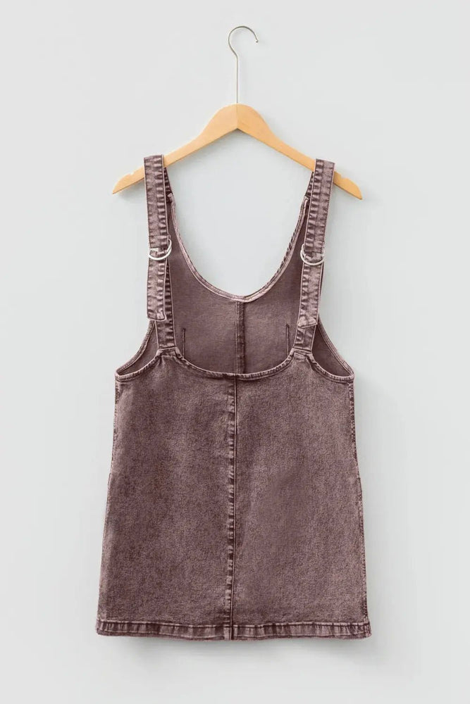 Vintage Washed Denim Mini Dress - LECCE
