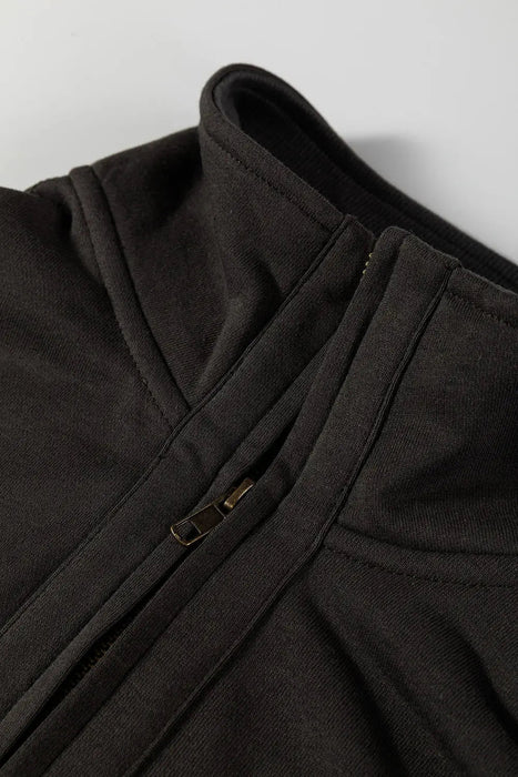Waffle Knit Half Zipped Sweatshirt - LECCE