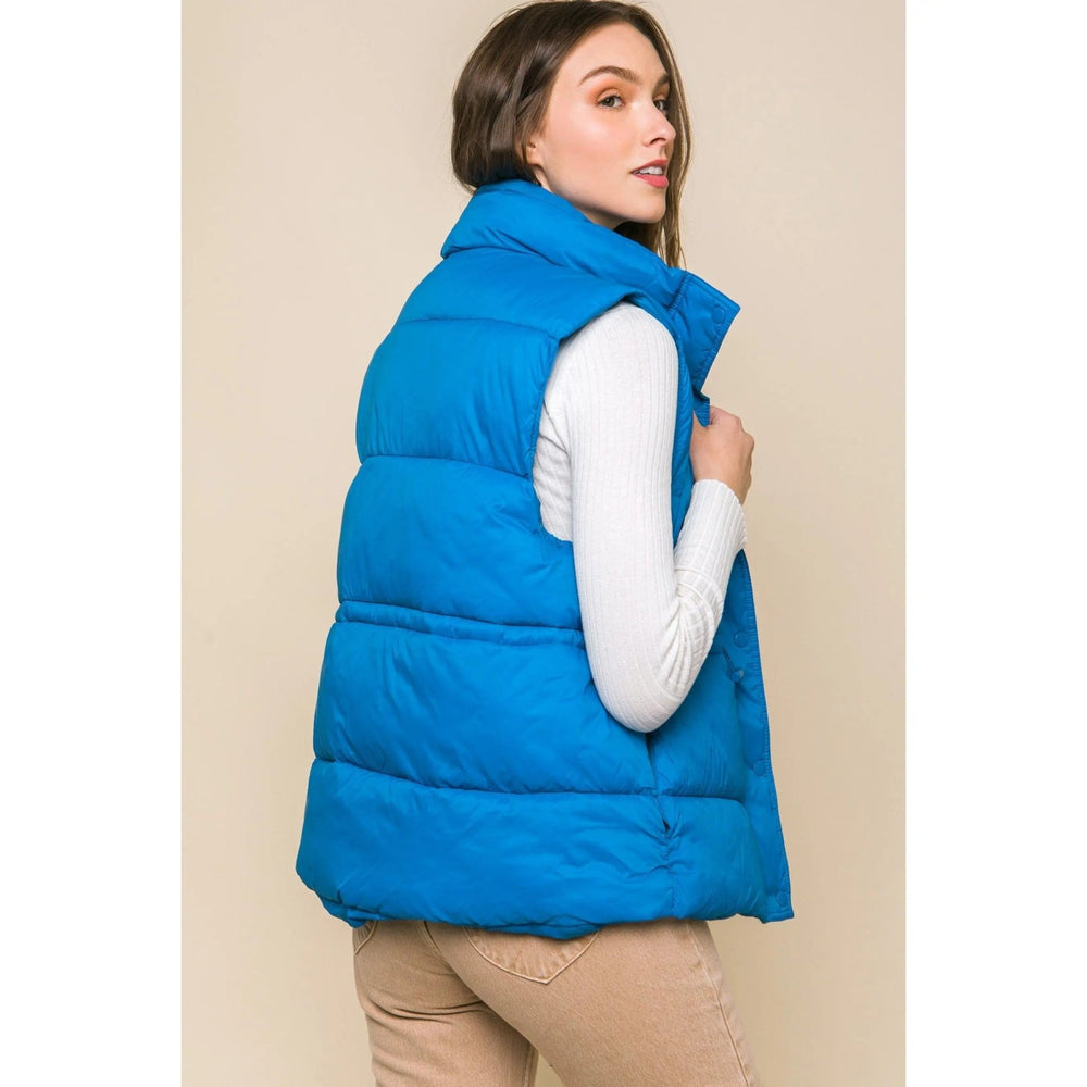 Waist Toggles Zip - Up Puffer Vest - LECCE