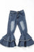 Washed Light Blue Double Layer Girls Jeans - LECCE