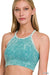 Washed Ribbed Crop Top With Bra Pads - LECCE