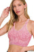 Washed Ribbed Cropped Bra Padded Tank Top - LECCE