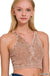 Washed Ribbed Cropped Button V - neck Tank Top - LECCE