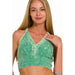 Washed Ribbed Cropped Button V - neck Tank Top - LECCE