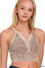 Washed Ribbed Cropped Button V - neck Tank Top - LECCE
