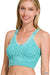 Washed Ribbed Cropped Seamless Bra Padded Tank Top - LECCE
