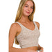 Washed Ribbed Cropped Seamless V - Neck Tank TOP - LECCE
