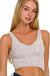 Washed Ribbed Cropped Seamless V - Neck Tank TOP - LECCE