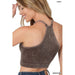 Washed Ribbed Seamless Cropped Cami Top - LECCE