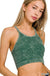 Washed Ribbed Seamless Cropped Cami Top - LECCE