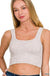 Washed Ribbed Square Neck With Bra Pads - LECCE