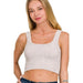 Washed Ribbed Square Neck With Bra Pads - LECCE