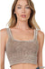 Washed Ribbed Square Neck With Bra Pads - LECCE