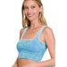 Washed Ribbed Square Neck With Bra Pads - LECCE