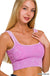 Washed Ribbed Square Neck With Bra Pads - LECCE
